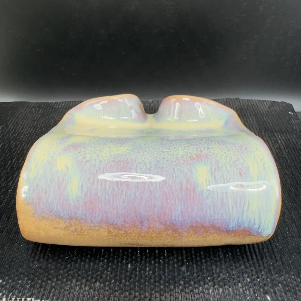 Artisan‎ Drip Ceramic Spoon Rest Pottery Kitchen Utensil Sponge Holder DripSpout